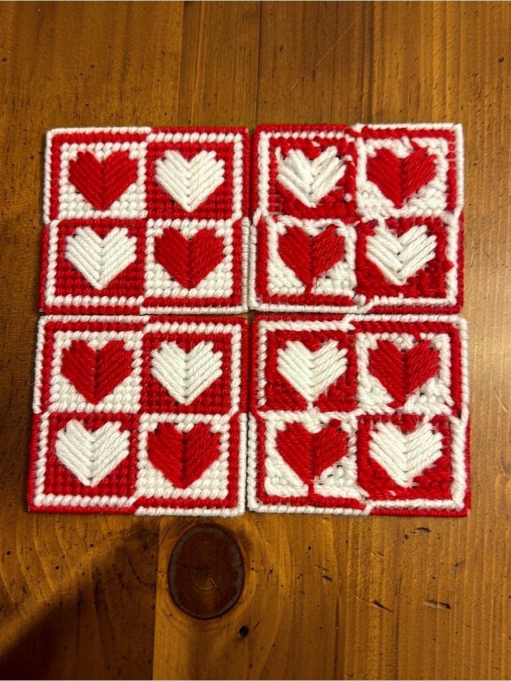 Crochet Heart Coasters